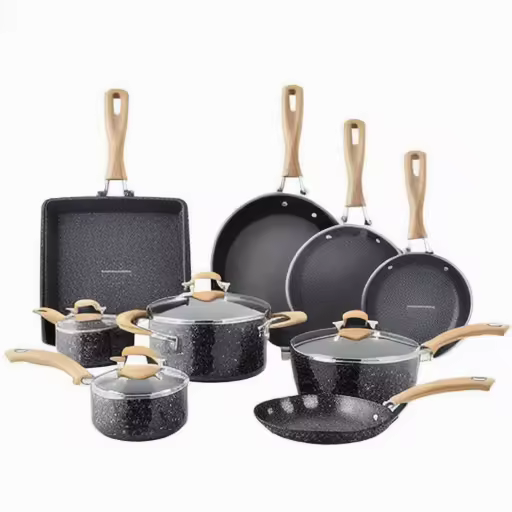 28-32 ซม.Non Stick อลูมิเนียมหม้อซุปหม้อ Saute Pan กระทะลึกพร้อมฝาปิด Induction Compatible
