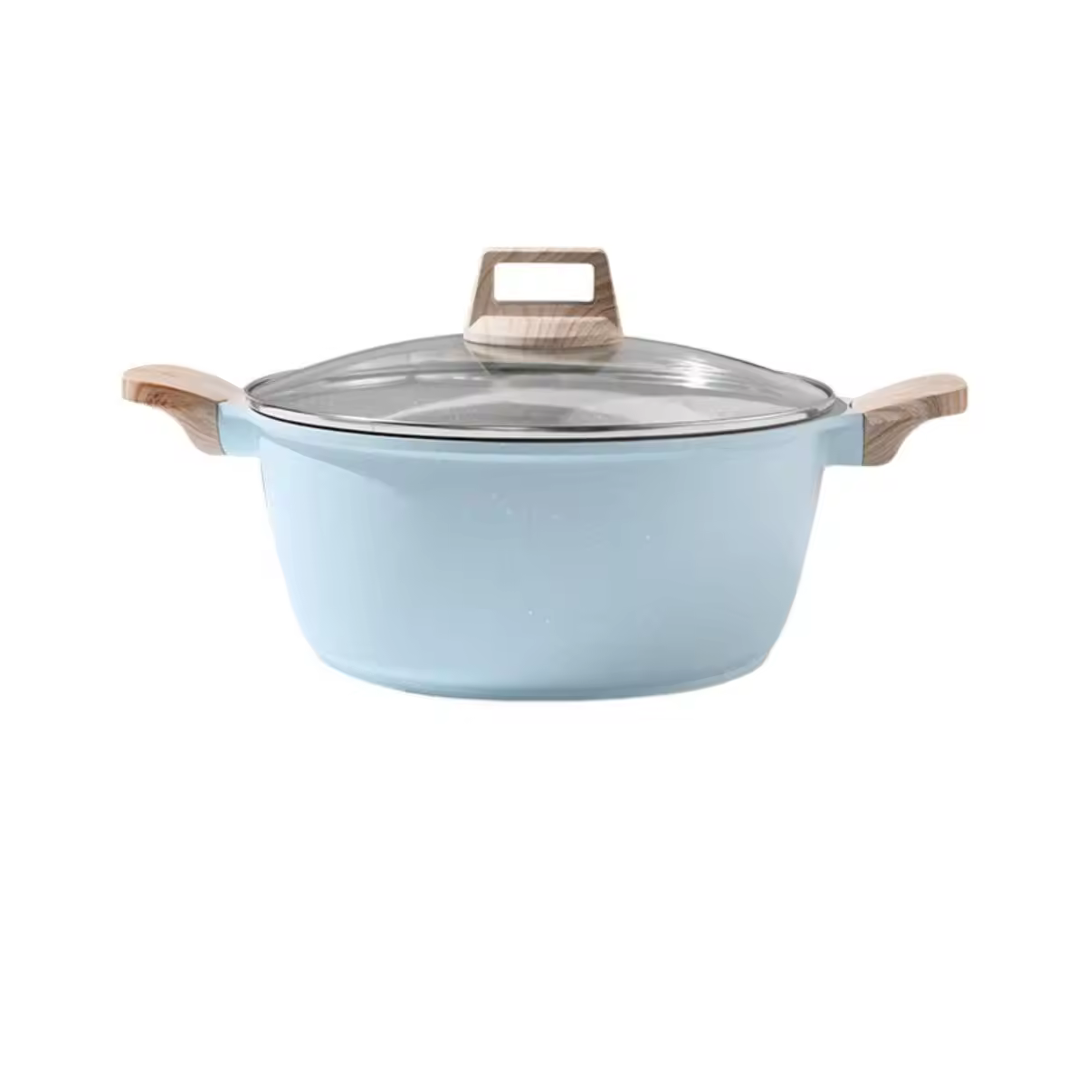 Leerpan สองหูไม่ติดก้นแบนเครื่องครัวหม้อต้มเหล็กหล่อ