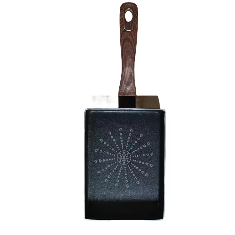 เครื่องครัวชุดใหญ่กระทะทอดเหล็กไม่ติดกระทะพร้อมฝาปิด