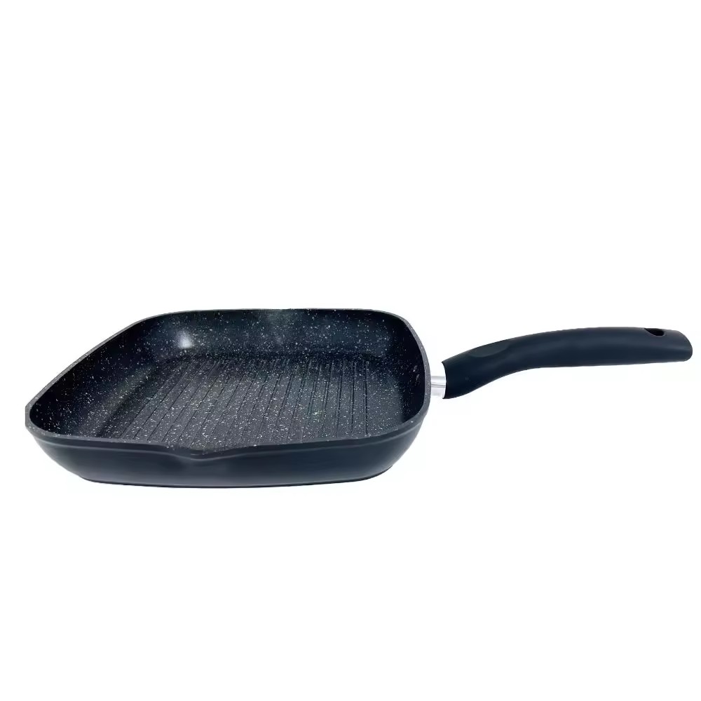 อลูมิเนียม Multi Grill Pan แบบดั้งเดิม Design Square Frying Pan Non-stick สำหรับห้องครัว