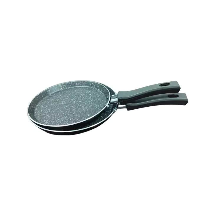 Nature Serie 28 ซม.Nonstick เคลือบหินอ่อนอลูมิเนียมพิซซ่า PAN Crepe PAN แพนเค้ก PAN Stay-Cool Bakelite จับ