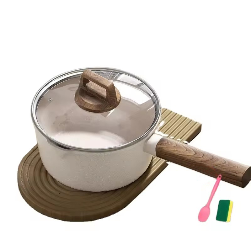 หม้อนักเรียนหอพักหินข้าวสาลีข้าวหม้อเด็กยกหม้อเด็กทารกในครัวเรือนไม่ติดนมร้อนหม้อบะหมี่กึ่งสำเร็จรูป