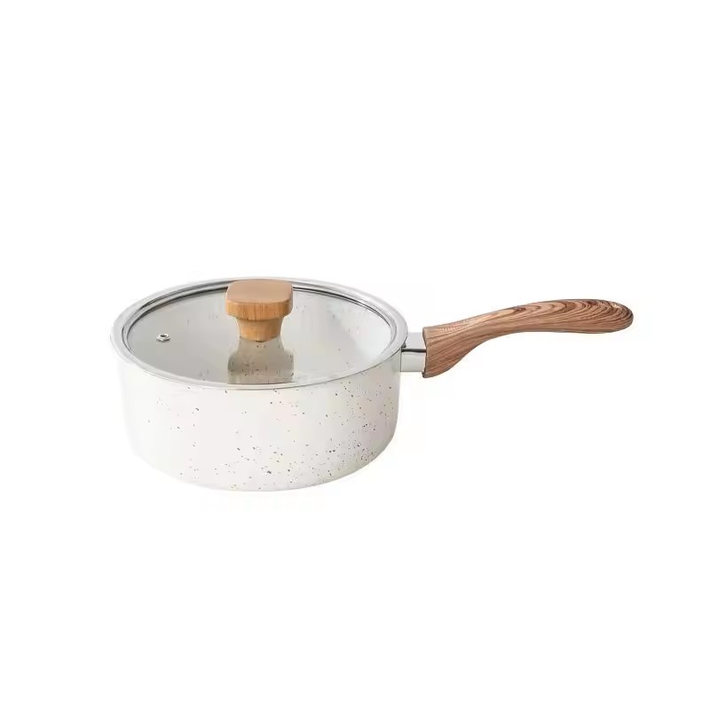 Cross border สไตล์ญี่ปุ่นผัดหม้อข้าวหิน Non Stick หิมะแบนนมหม้อ dual-Purpose หม้อก๋วยเตี๋ยว