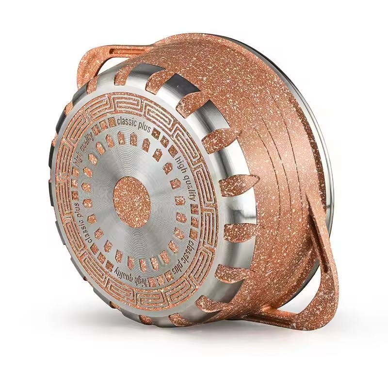 Zhiye 2024 หม้อทำอาหารอลูมิเนียมและกระทะเครื่องครัวเครื่องครัวไม่ติดเครื่องมือทำอาหารเครื่องครัว