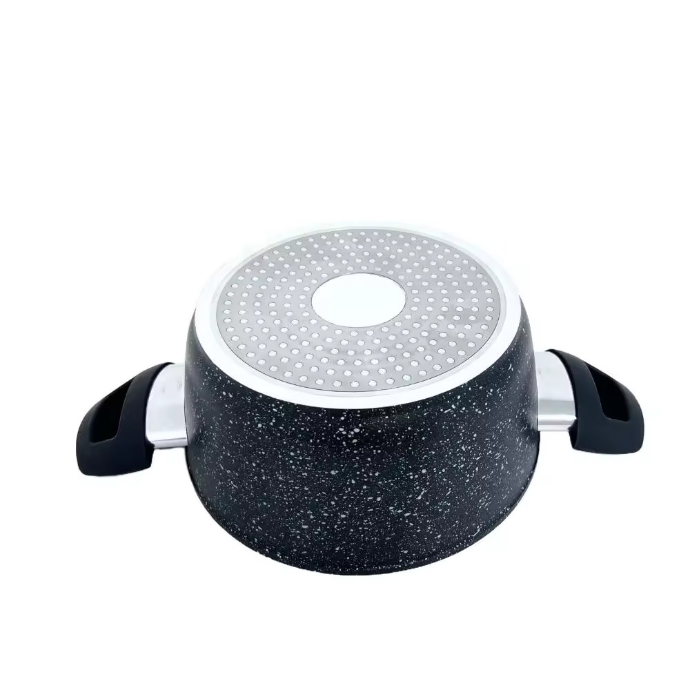 หม้อปรุงอาหารแบบคลาสสิกหม้อซุปอลูมิเนียมความจุที่แตกต่างกันพร้อมที่จับเบกาไลท์