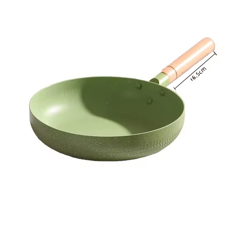 เป็นมิตรกับสิ่งแวดล้อม 24 ซม. 26 ซม. 28 ซม. 30 ซม. โลโก้ที่กำหนดเองไม่ติดกระทะทอดอลูมิเนียม